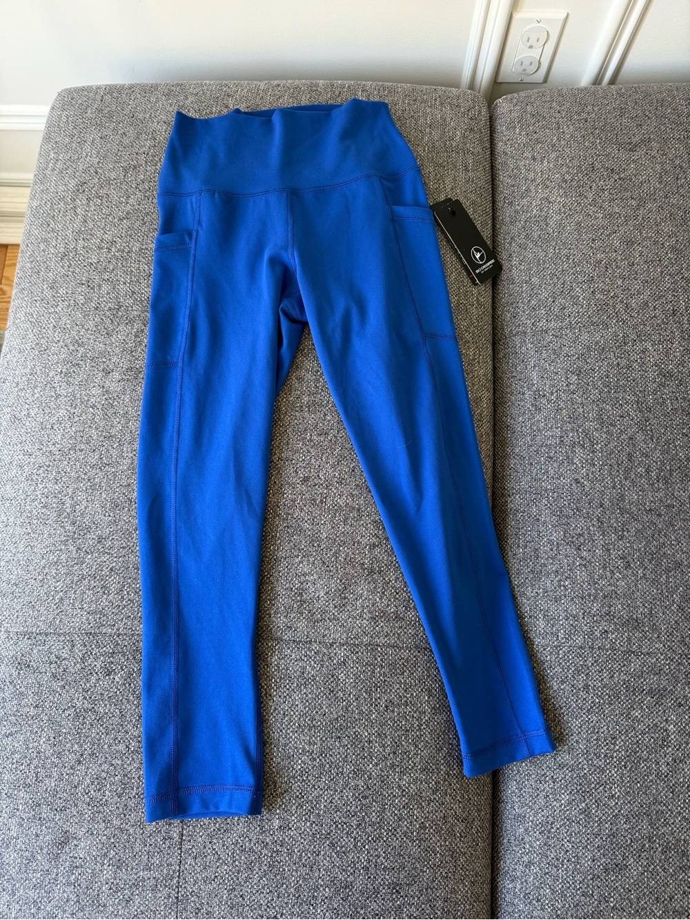 90 Degree By Reflex Blue High Waist Pocket Leggings